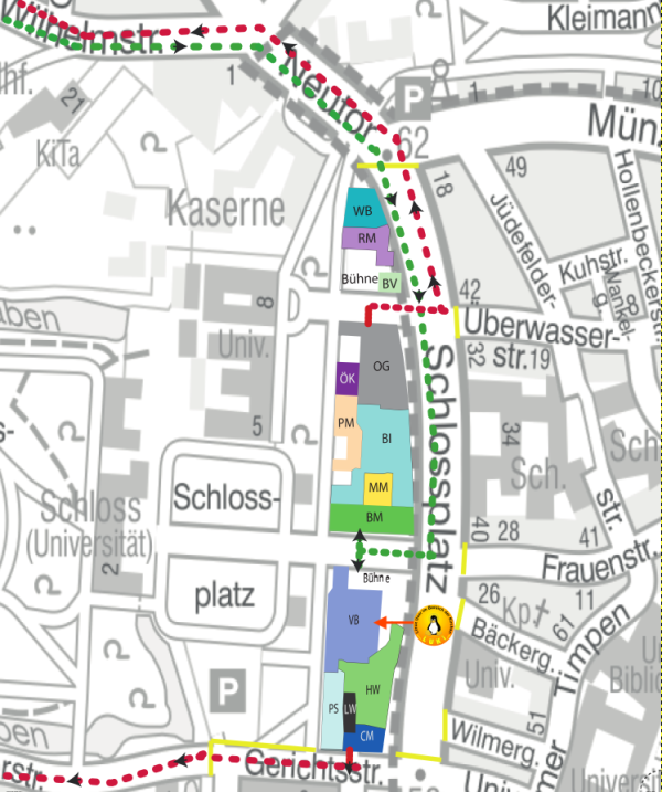 Lageplan/Anfahrtplan Kirchenmeile